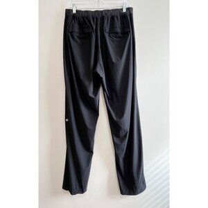 Lululemon Athletic Microfiber Pants Mens L Black Straight Leg Back Pockets Gym